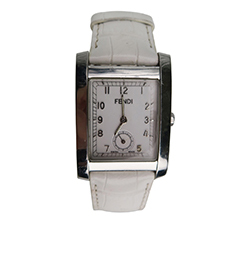 Watch, Leather Croc, Quartz, White/Silver HW, 005-7000G-333, 2*